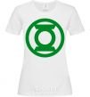 Women's T-shirt Green lantern logo green White фото