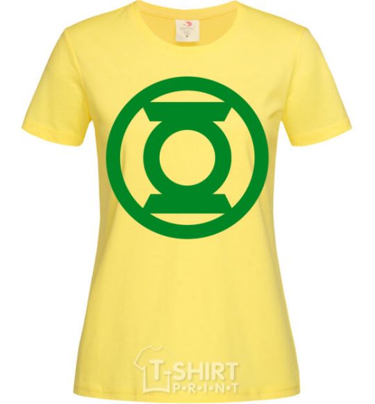 Women's T-shirt Green lantern logo green cornsilk фото
