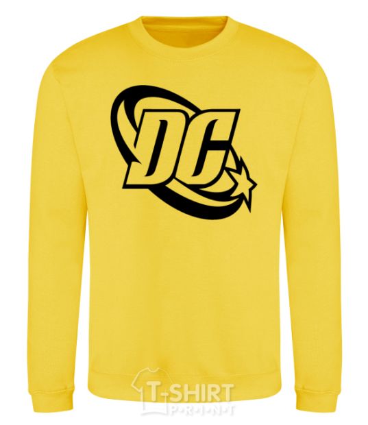 Sweatshirt DC logo black yellow фото