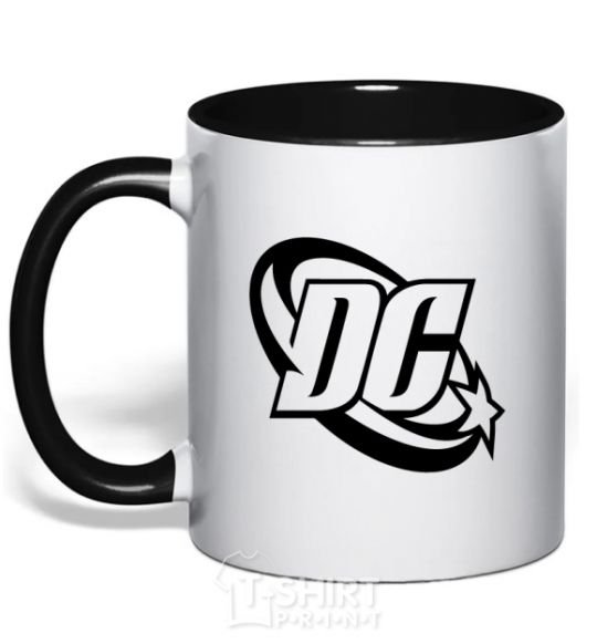 Mug with a colored handle DC logo black black фото