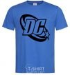 Men's T-Shirt DC logo black royal-blue фото