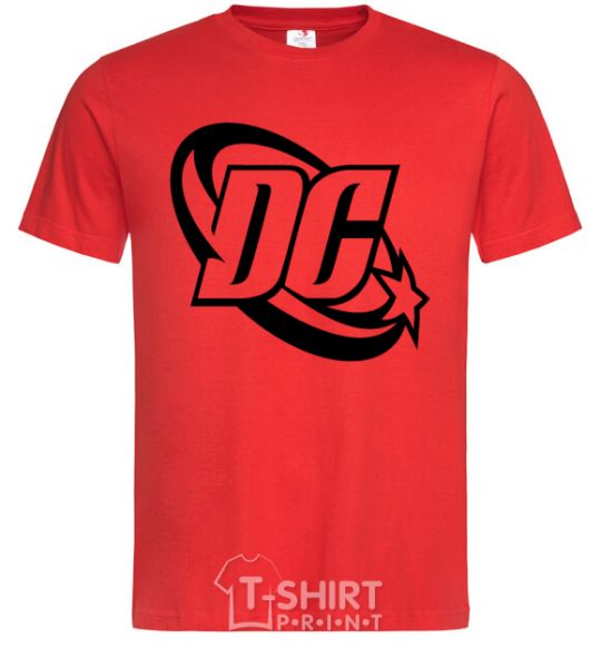 Men's T-Shirt DC logo black red фото