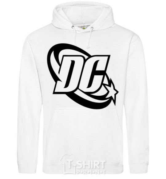 Men`s hoodie DC logo black White фото