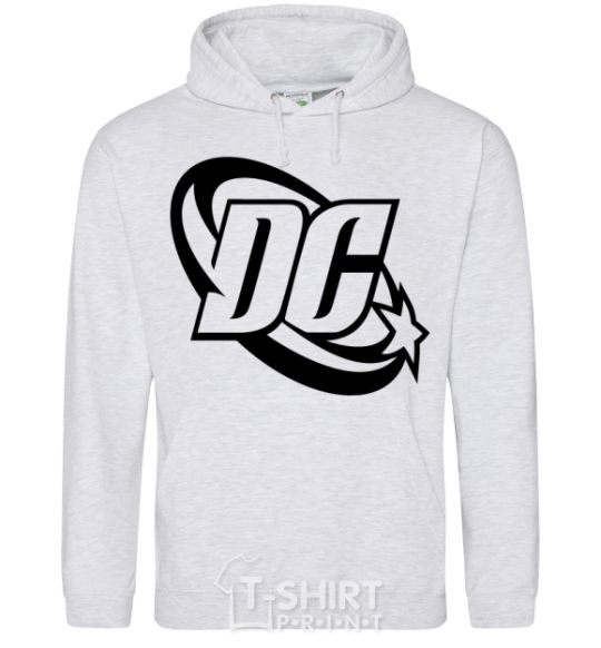 Men`s hoodie DC logo black sport-grey фото