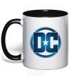 Mug with a colored handle DC logo fullcolour black фото