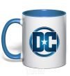 Mug with a colored handle DC logo fullcolour royal-blue фото