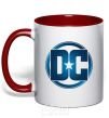 Mug with a colored handle DC logo fullcolour red фото
