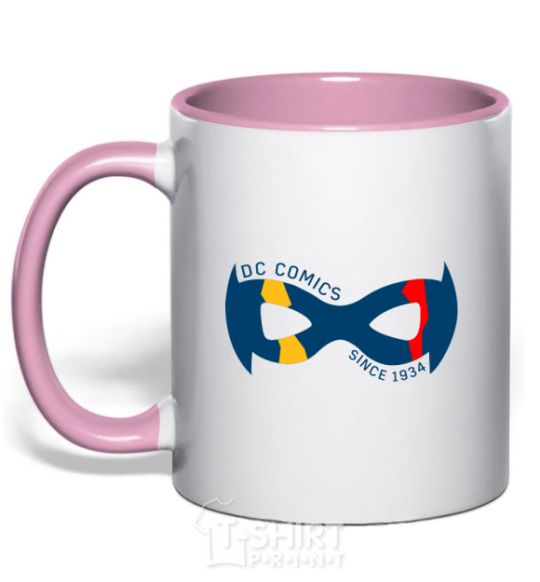 Mug with a colored handle DC comics since 1934 light-pink фото