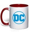 Mug with a colored handle DC blue red фото