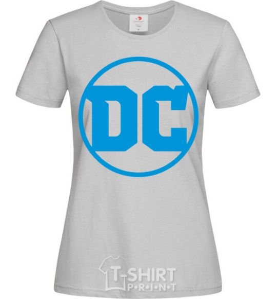 Women's T-shirt DC blue grey фото