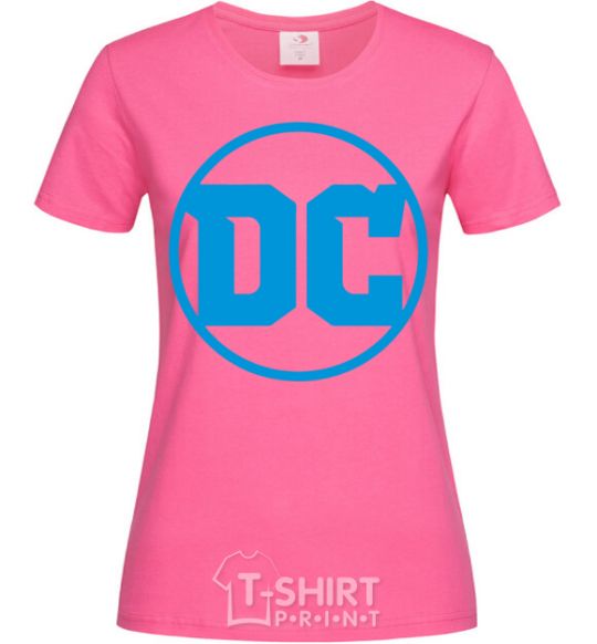 Женская футболка DC голубой Ярко-розовый фото
