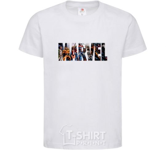 Детская футболка Marvel bright logo Белый фото