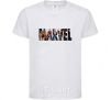 Kids T-shirt Marvel bright logo White фото