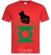 Men's T-Shirt A hand holding a green lantern red фото