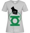 Women's T-shirt A hand holding a green lantern grey фото