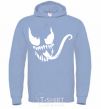 Men`s hoodie The Face of Venom sky-blue фото