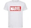 Kids T-shirt Marvel logo red white White фото