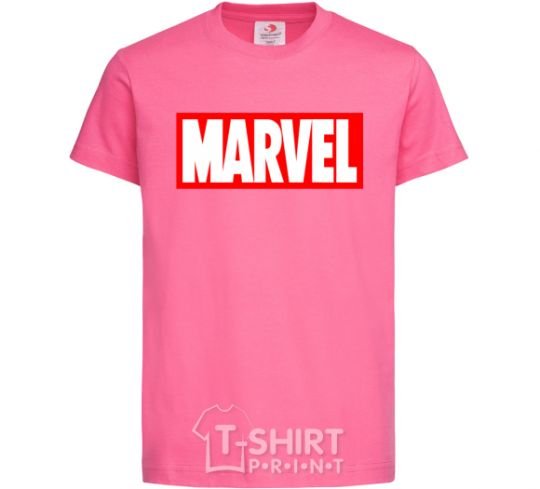 Kids T-shirt Marvel logo red white heliconia фото