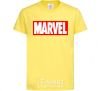 Kids T-shirt Marvel logo red white cornsilk фото