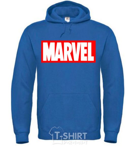 Men`s hoodie Marvel logo red white royal фото