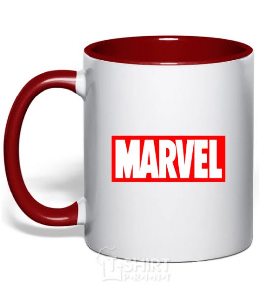 Чашка с цветной ручкой Marvel logo red white Красный фото