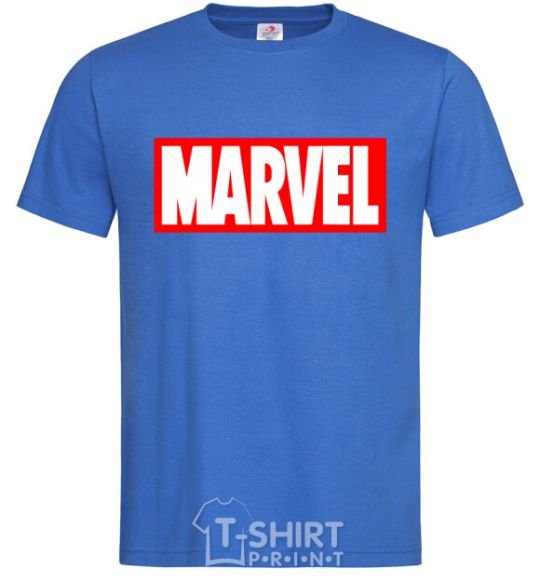 Men's T-Shirt Marvel logo red white royal-blue фото
