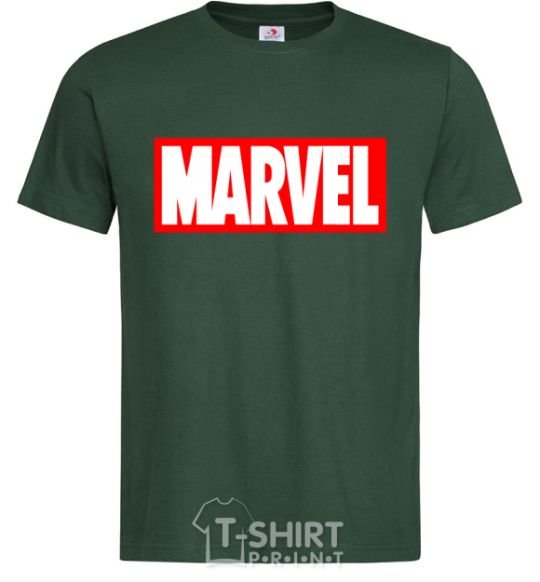 Men's T-Shirt Marvel logo red white bottle-green фото