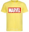 Men's T-Shirt Marvel logo red white cornsilk фото