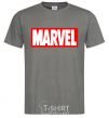 Men's T-Shirt Marvel logo red white dark-grey фото