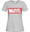 Women's T-shirt Marvel logo red white grey фото
