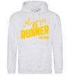 Men`s hoodie Always a runner like wind sport-grey фото