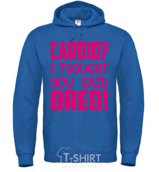 Men`s hoodie I thought you said oreo royal фото