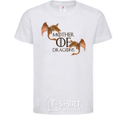 Kids T-shirt Mother of dragons full colour White фото