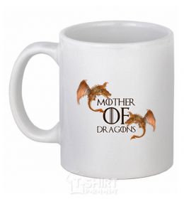 Ceramic mug Bran art White фото