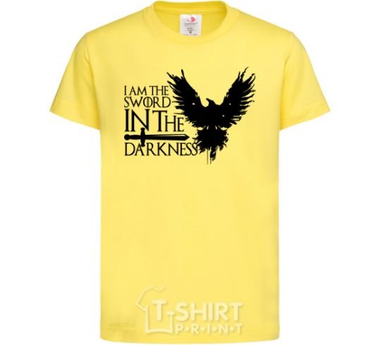 Kids T-shirt I'm the sword in the darkness cornsilk фото