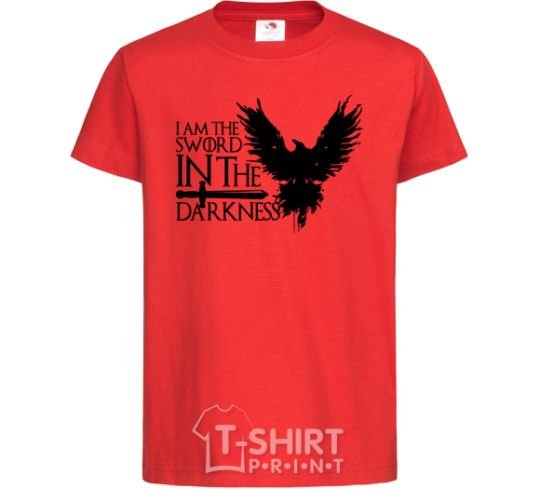 Kids T-shirt I'm the sword in the darkness red фото