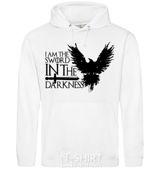 Men`s hoodie I'm the sword in the darkness White фото