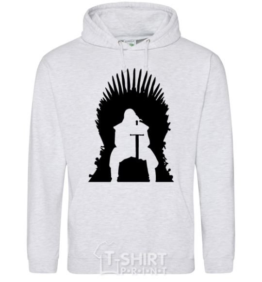 Men`s hoodie Jon Snow sport-grey фото