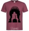 Men's T-Shirt Jon Snow burgundy фото