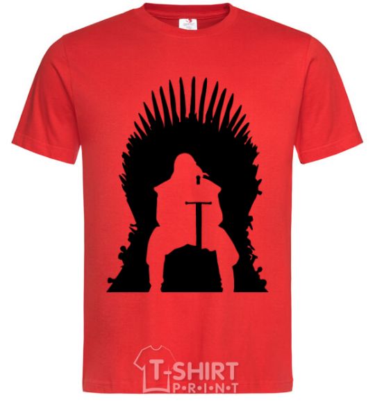 Мужская футболка Jon Snow Красный фото