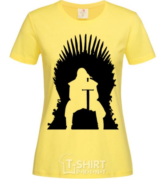 Женская футболка Jon Snow Лимонный фото
