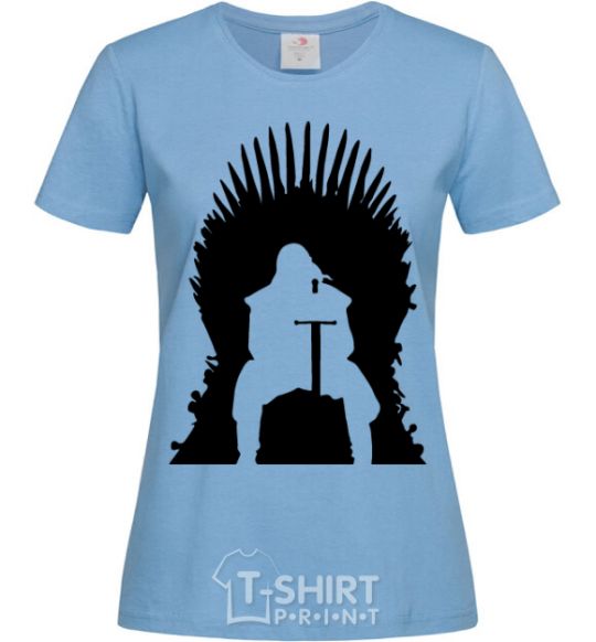 Women's T-shirt Jon Snow sky-blue фото