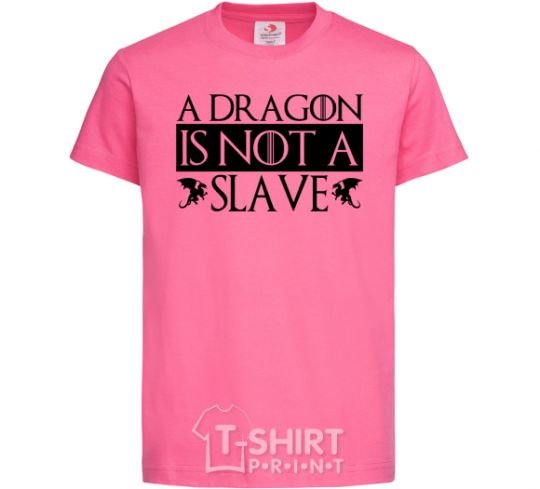 Kids T-shirt A dragon is not a slave heliconia фото