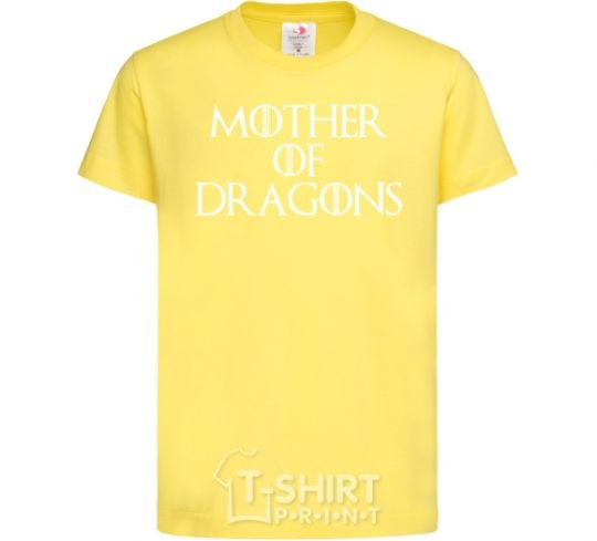 Kids T-shirt Mother of dragons white cornsilk фото