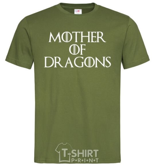 Men's T-Shirt Mother of dragons white millennial-khaki фото