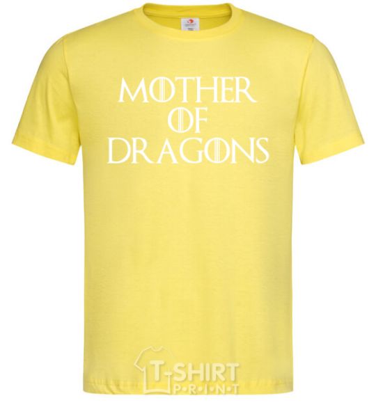 Men's T-Shirt Mother of dragons white cornsilk фото