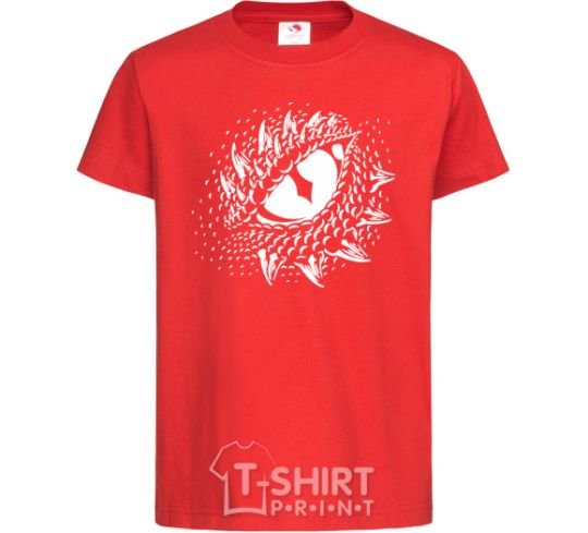 Kids T-shirt Eye of the dragon red фото