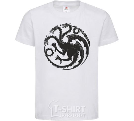 Kids T-shirt The Targaryen coat of arms White фото