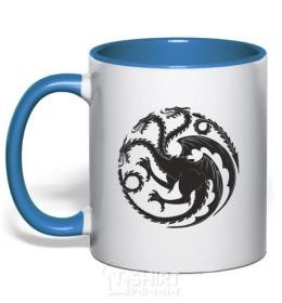 Mug with a colored handle Jon Snow Game of Thrones sky-blue фото