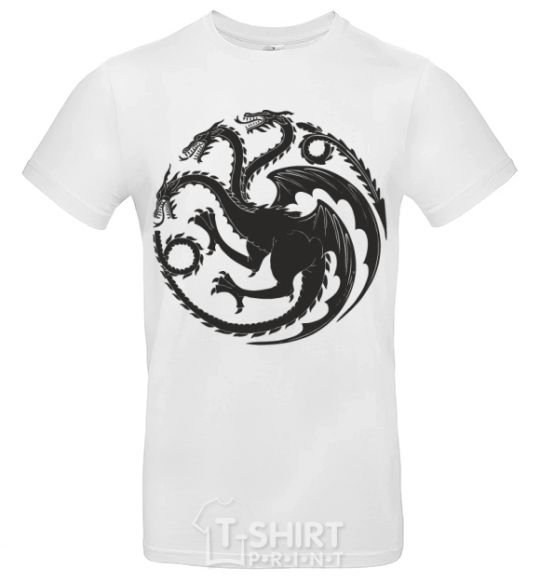 Men's T-Shirt The Targaryen coat of arms White фото